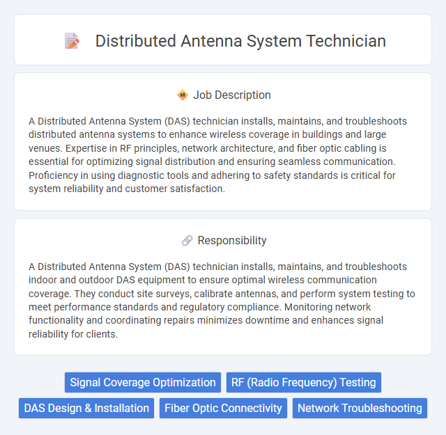 Distributed Antenna System Technician Job Description and Career Detail