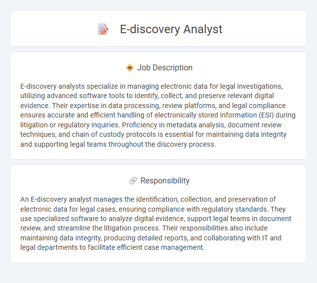 E-Discovery Analyst Job Description and Career Detail