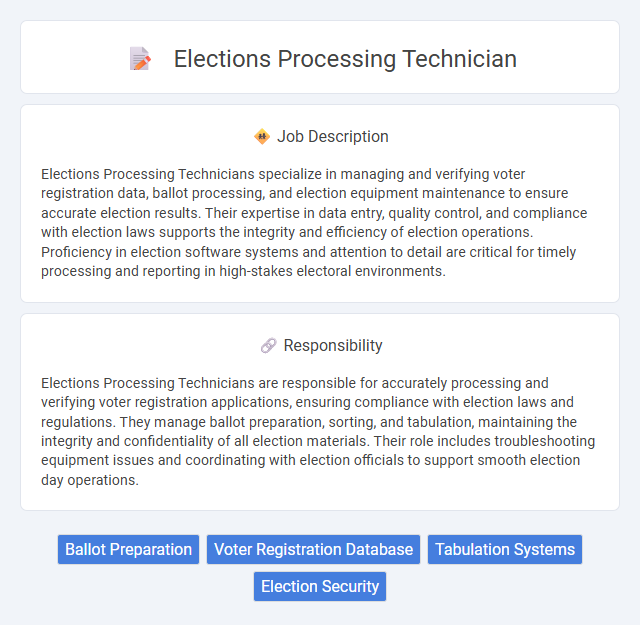 Elections Processing Technician Job Description and Career Detail