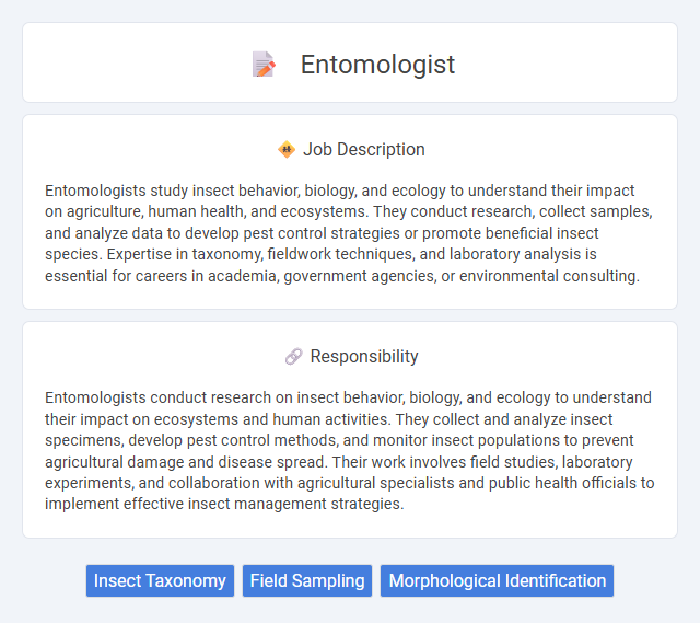 Entomologist Job Description and Career Detail