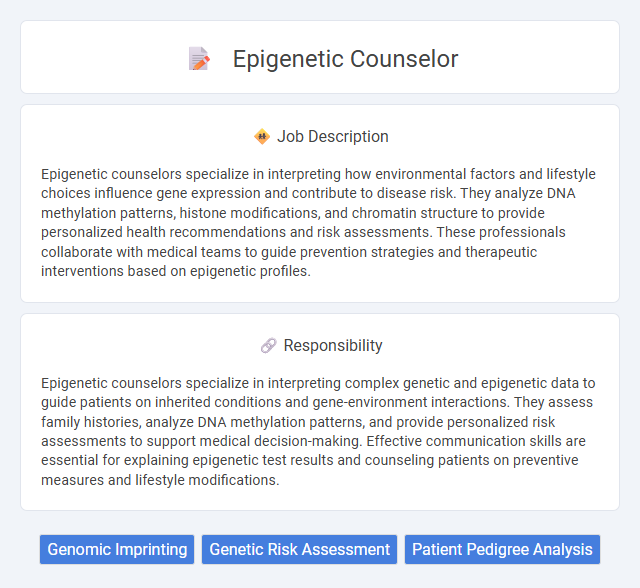 Epigenetic Counselor Job Description and Career Detail
