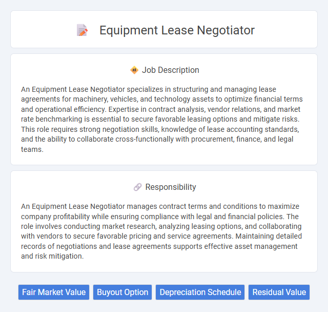 Equipment Lease Negotiator Job Description and Career Detail