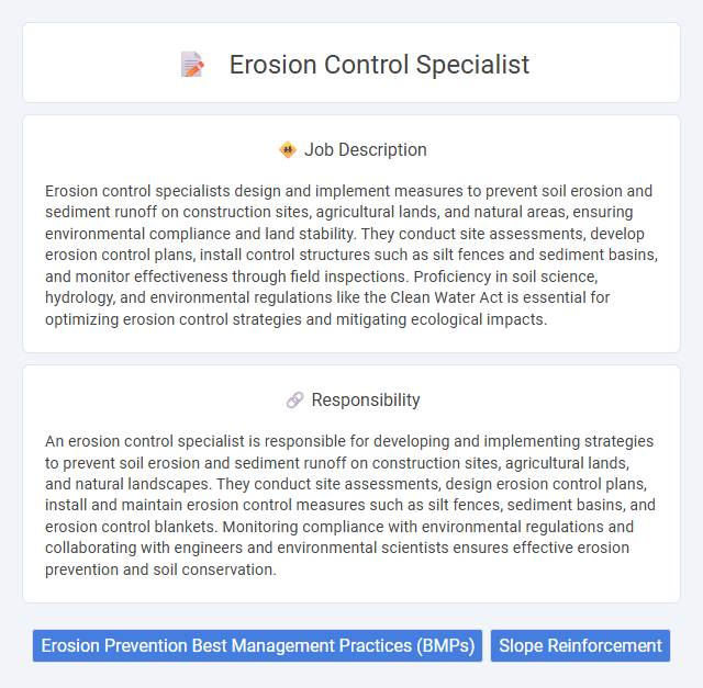 Erosion Control Specialist Job Description and Career Detail