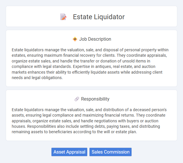 Estate Liquidator Job Description and Career Detail