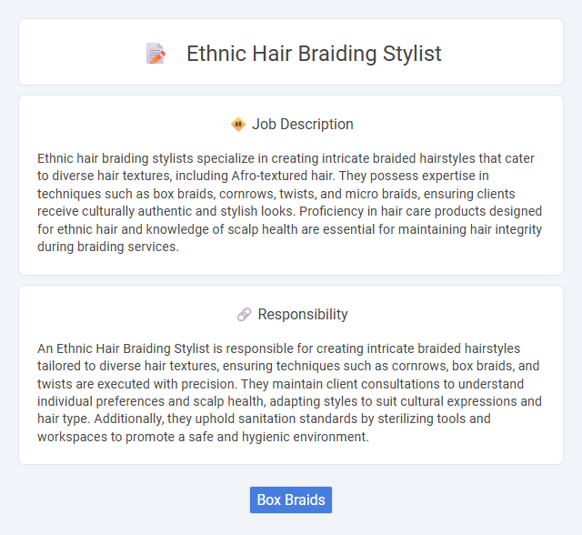 Ethnic Hair Braiding Stylist Job Description and Career Detail