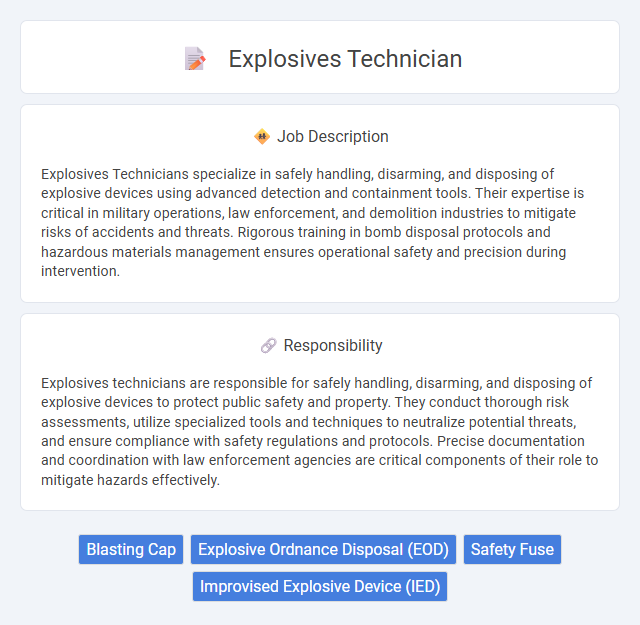 Explosives Technician Job Description and Career Detail