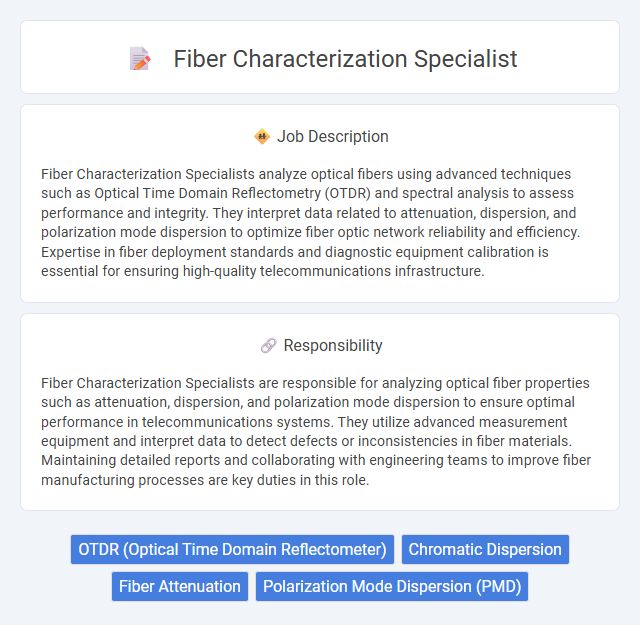 Fiber Characterization Specialist Job Description and Career Detail