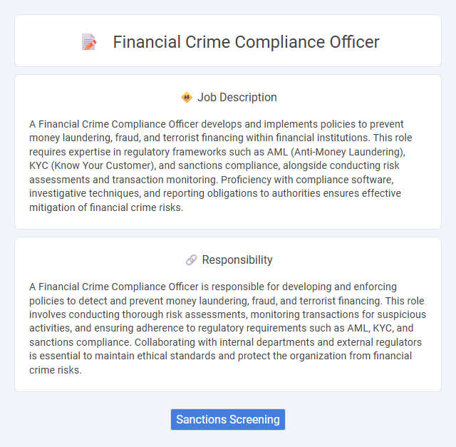 Financial Crime Compliance Officer Job Description and Career Detail