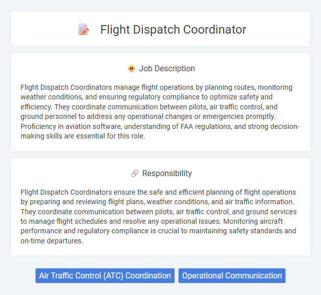 Flight Dispatch Coordinator Job Description and Career Detail