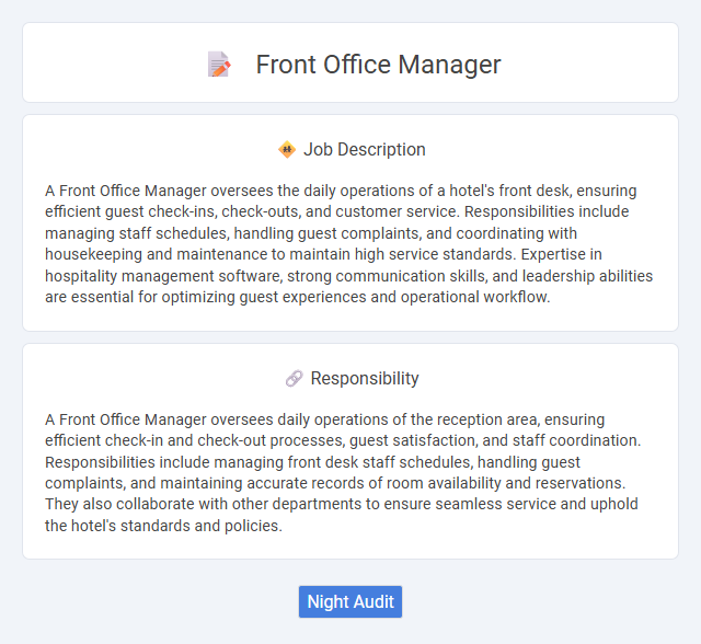 Front Office Manager Job Description and Career Detail