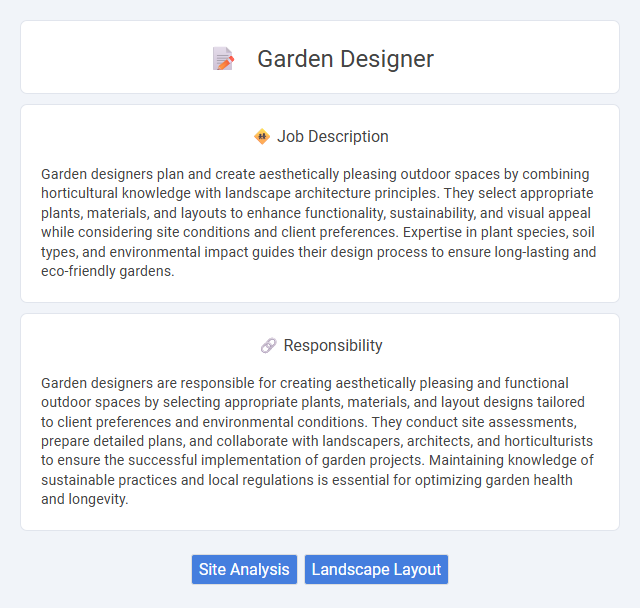 Garden Designer Job Description and Career Detail