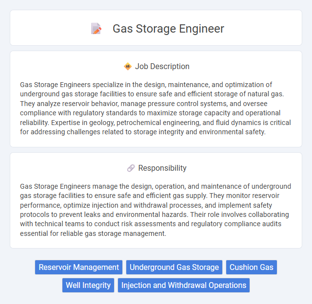 Gas Storage Engineer Job Description and Career Detail