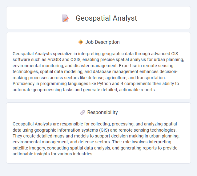 Geospatial Analyst Job Description and Career Detail