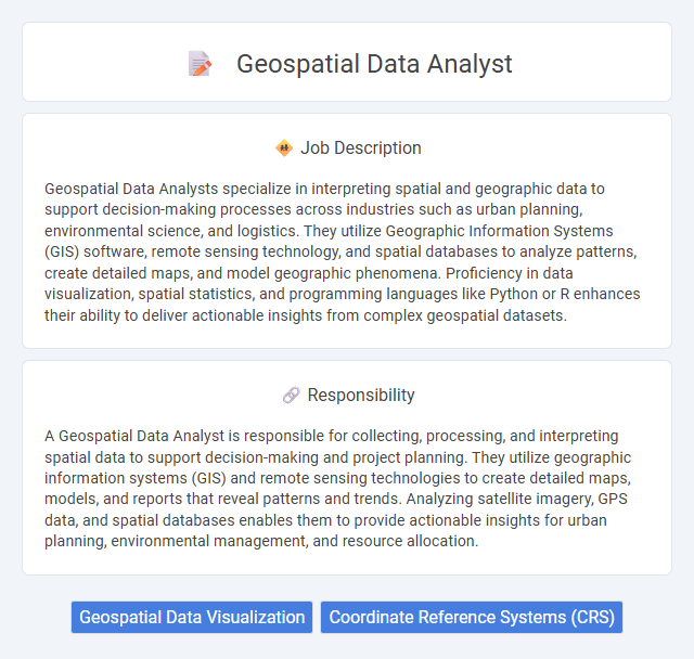 Geospatial Data Analyst Job Description and Career Detail