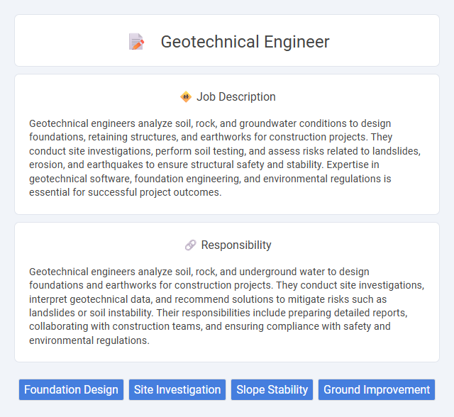 Geotechnical Engineer Job Description and Career Detail