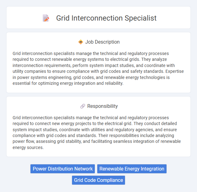 Grid Interconnection Specialist Job Description and Career Detail
