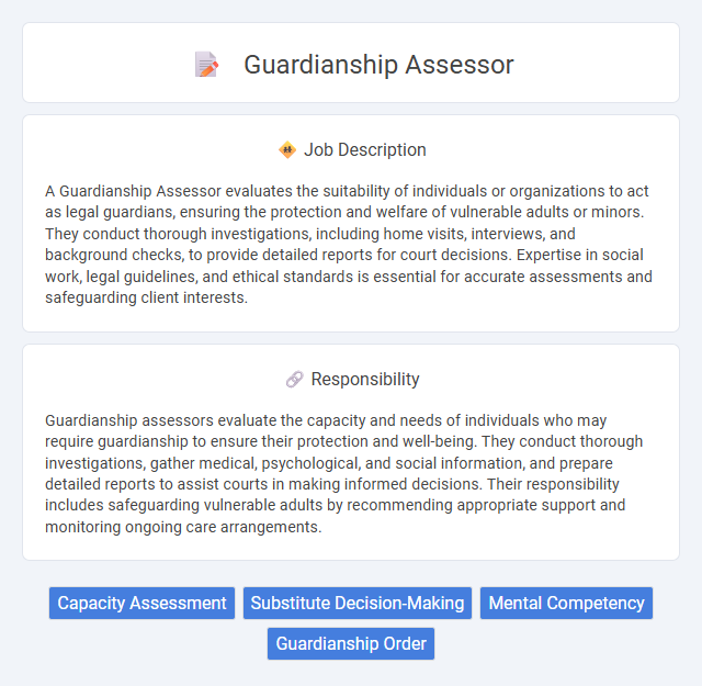 Guardianship Assessor Job Description and Career Detail