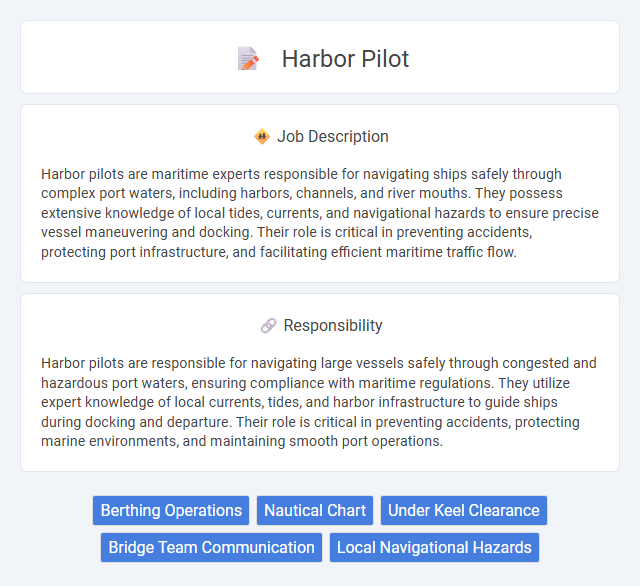 Harbor Pilot Job Description and Career Detail