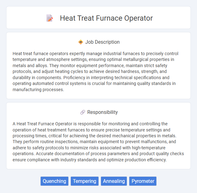 Heat Treat Furnace Operator Job Description and Career Detail