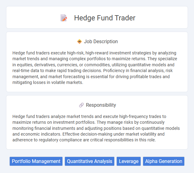 Hedge Fund Trader Job Description and Career Detail