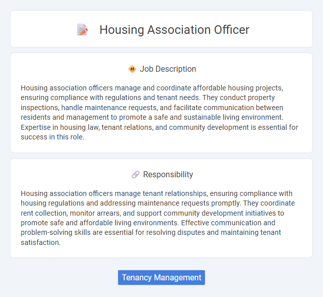 Housing Association Officer Job Description and Career Detail