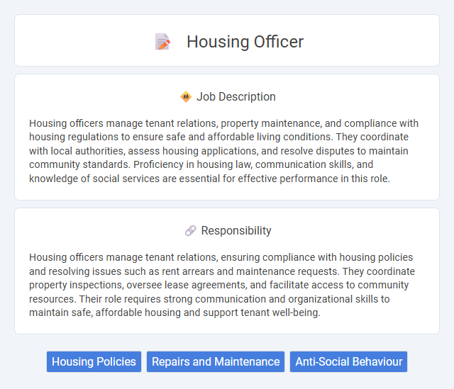 Housing Officer Job Description and Career Detail