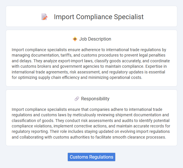 Import Compliance Specialist Job Description and Career Detail
