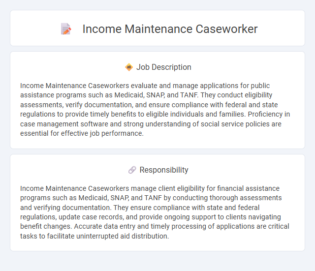 Income Maintenance Caseworker Job Description and Career Detail