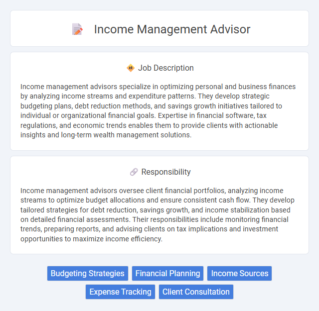 Income Management Advisor Job Description and Career Detail