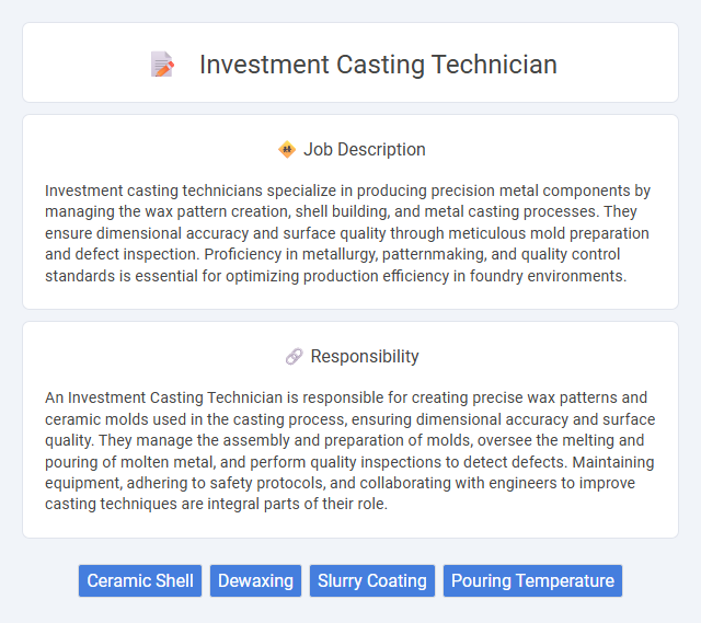 Investment Casting Technician Job Description and Career Detail