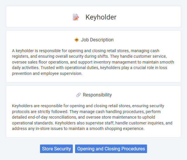 Keyholder Job Description and Career Detail