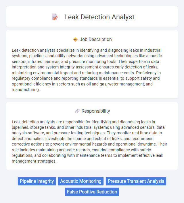 Leak Detection Analyst Job Description and Career Detail