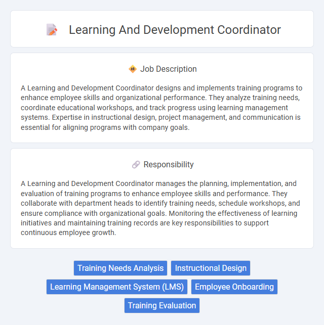 Learning And Development Coordinator Job Description and Career Detail
