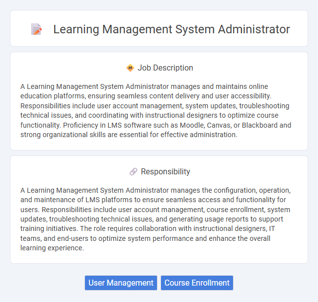 Learning Management System Administrator Job Description and Career Detail