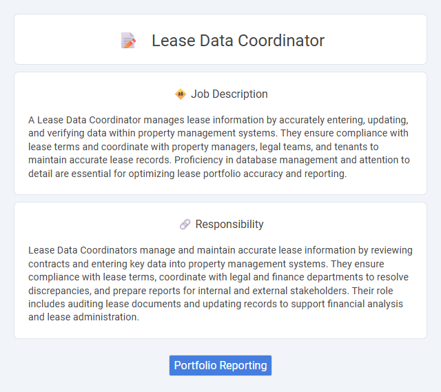 Lease Data Coordinator Job Description and Career Detail