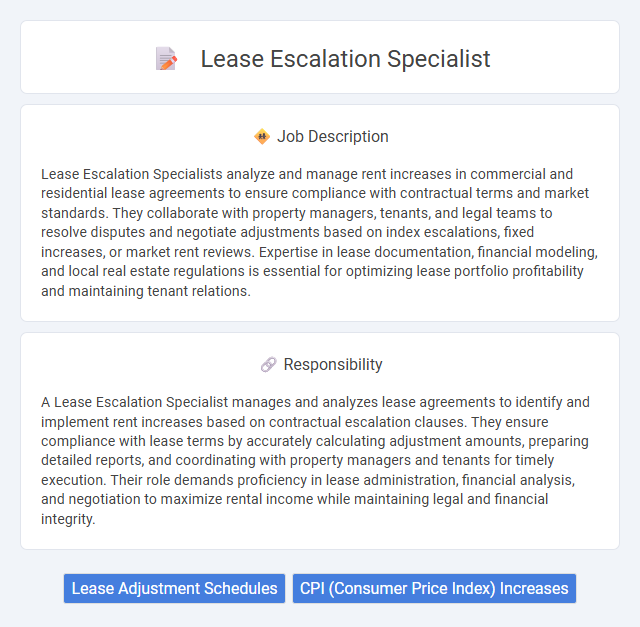 Lease Escalation Specialist Job Description and Career Detail