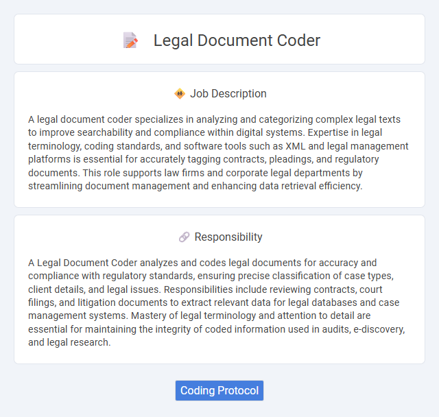 Legal Document Coder Job Description and Career Detail