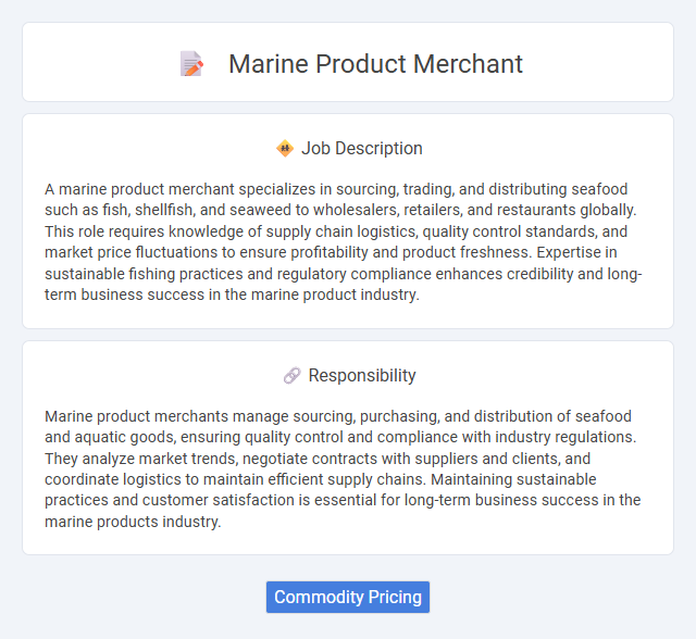 Marine Product Merchant Job Description and Career Detail