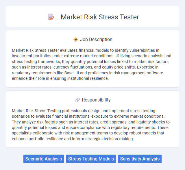 Market Risk Stress Tester Job Description and Career Detail