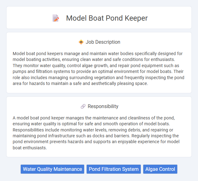Model Boat Pond Keeper Job Description and Career Detail