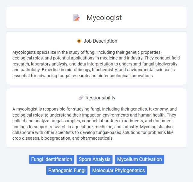 Mycologist Job Description and Career Detail