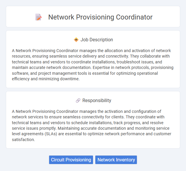 Network Provisioning Coordinator Job Description and Career Detail