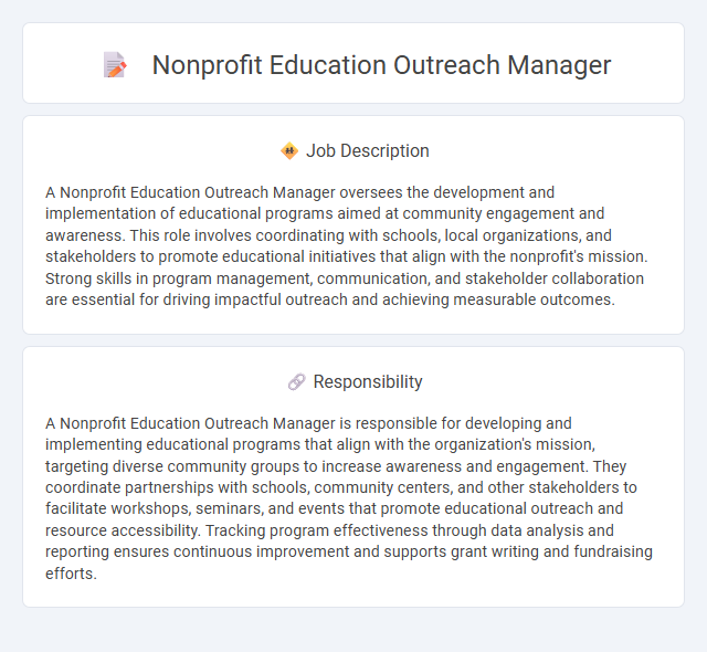 Nonprofit Education Outreach Manager Job Description and Career Detail