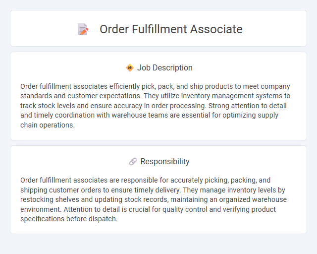 Order Fulfillment Associate Job Description and Career Detail
