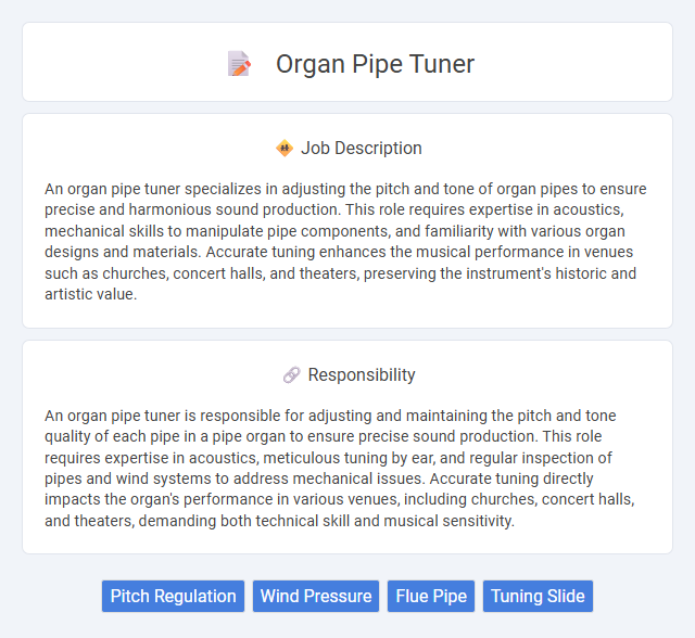 Organ Pipe Tuner Job Description and Career Detail
