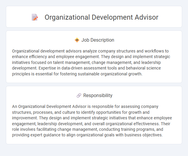 Organizational Development Advisor Job Description and Career Detail