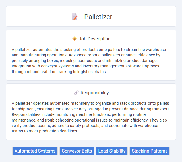 Palletizer Job Description and Career Detail