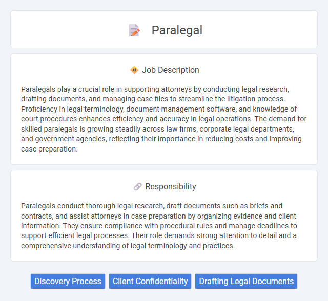 Paralegal Job Description and Career Detail