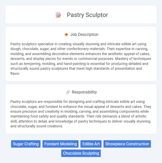 Pastry Sculptor Job Description and Career Detail