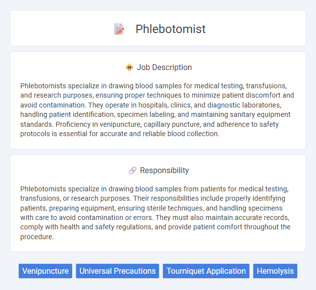 Phlebotomist Job Description and Career Detail